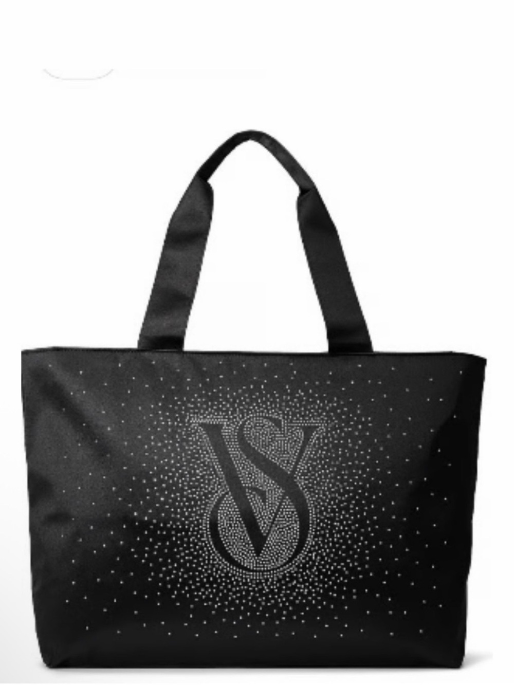 Victoria's Secret Black Tote with Sparkling VS Emblem